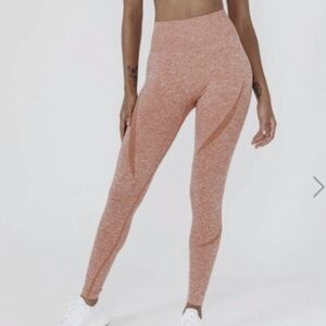 ACTA Seamless Pro Leggings Heathered Peach Activewear Women's Size small